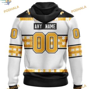 Custom Name And Number Autism Awareness NHL Pittsburgh Penguins Hoodie 3D 2