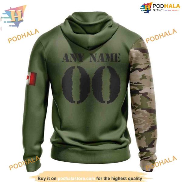 Custom Name And Number Camo Skull Design NHL Montreal Canadiens Hoodie 3D