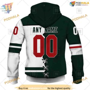 Custom Name And Number Mix Jersey 2023 NHL Minnesota Wild Hoodie 3D 3