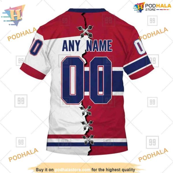 Custom Name And Number Mix Jersey 2023 NHL Montreal Canadiens Hoodie 3D