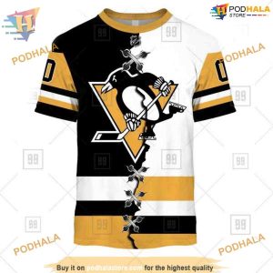 Custom Name And Number Mix Jersey 2023 NHL Pittsburgh Penguins Hoodie 3D 2