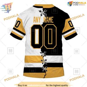 Custom Name And Number Mix Jersey 2023 NHL Pittsburgh Penguins Hoodie 3D 4