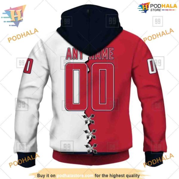 Custom Name And Number Mix Jersey 2023 NHL Washington Capitals Hoodie 3D