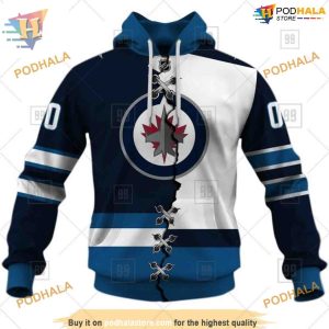 Custom Name And Number Mix Jersey 2023 NHL Winnipeg Jets Hoodie 3D 1