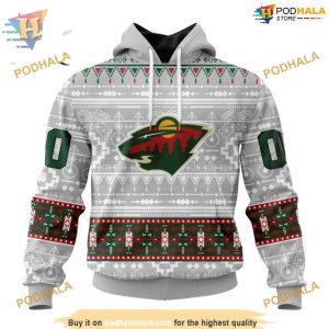 Custom Native Design NHL Minnesota Wild Hoodie 3D 1