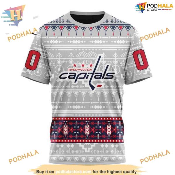 Custom Native Design NHL Washington Capitals Hoodie 3D