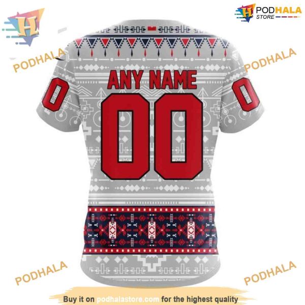 Custom Native Design NHL Washington Capitals Hoodie 3D