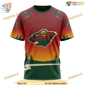 Custom New Gradient Series Concept NHL Minnesota Wild Hoodie 3D 3