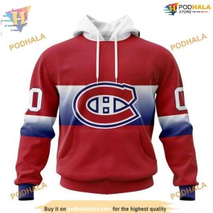 Custom New Gradient Series Concept NHL Montreal Canadiens Hoodie 3D 1