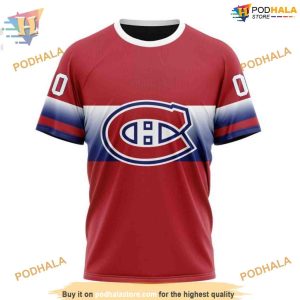 Custom New Gradient Series Concept NHL Montreal Canadiens Hoodie 3D 3