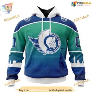 Custom New Gradient Series Concept NHL Ottawa Senators Hoodie 3D 1