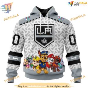 Custom PawPatrol Design NHL Los Angeles Kings Hoodie 3D 1