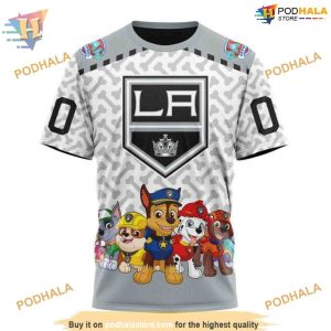Custom PawPatrol Design NHL Los Angeles Kings Hoodie 3D 3