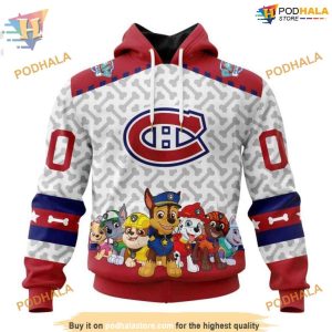Custom PawPatrol Design NHL Montreal Canadiens Hoodie 3D 1