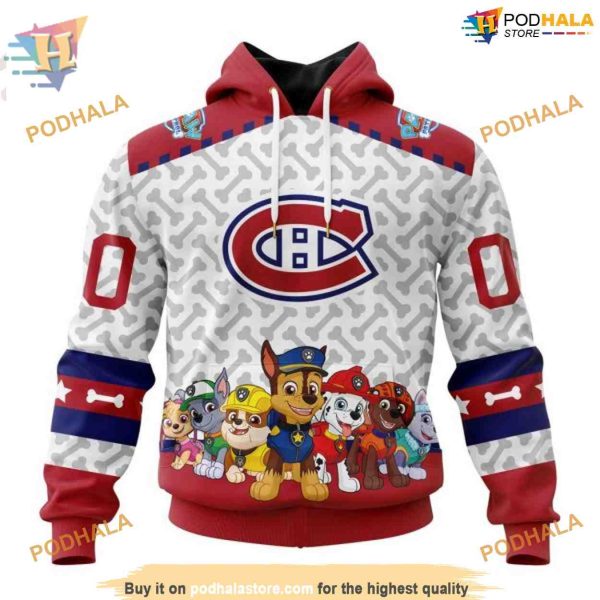 Custom PawPatrol Design NHL Montreal Canadiens Hoodie 3D