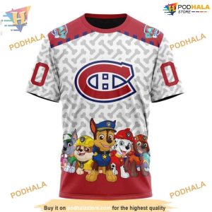 Custom PawPatrol Design NHL Montreal Canadiens Hoodie 3D 3