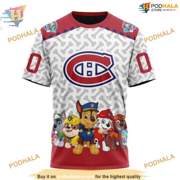Custom PawPatrol Design NHL Montreal Canadiens Hoodie 3D