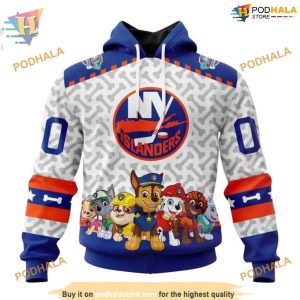 Custom PawPatrol Design NHL New York Islanders Hoodie 3D 1