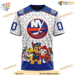 Custom PawPatrol Design NHL New York Islanders Hoodie 3D 3