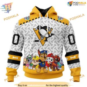 Custom PawPatrol Design NHL Pittsburgh Penguins Hoodie 3D 1