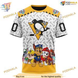 Custom PawPatrol Design NHL Pittsburgh Penguins Hoodie 3D 3