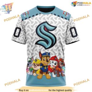 Custom PawPatrol Design NHL Seattle Kraken Hoodie 3D 3