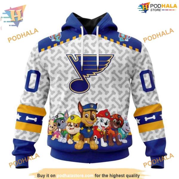 Custom PawPatrol Design NHL St. Louis Blues Hoodie 3D Sweatshirt