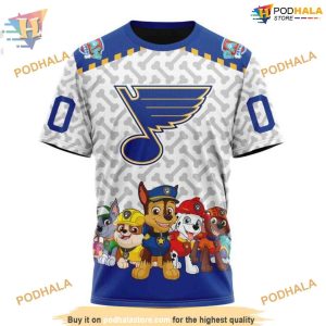 Custom PawPatrol Design NHL St Louis Blues Hoodie 3D Sweatshirt 3