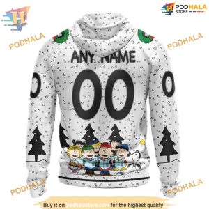Custom Peanuts Design NHL Los Angeles Kings Hoodie 3D 2