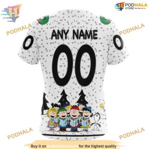 Custom Peanuts Design NHL Los Angeles Kings Hoodie 3D 4
