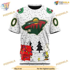 Custom Peanuts Design NHL Minnesota Wild Hoodie 3D 3