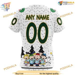 Custom Peanuts Design NHL Minnesota Wild Hoodie 3D 4