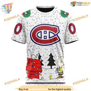 Custom Peanuts Design NHL Montreal Canadiens Hoodie 3D 3