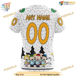 Custom Peanuts Design NHL Nashville Predators Hoodie 3D 4