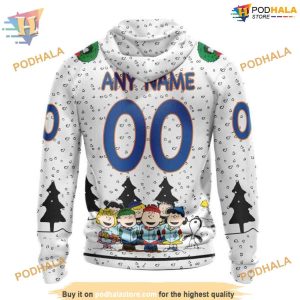 Custom Peanuts Design NHL New York Islanders Hoodie 3D 2
