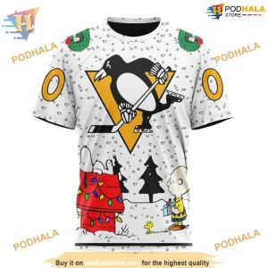 Custom Peanuts Design NHL Pittsburgh Penguins Hoodie 3D 3