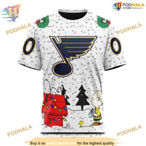 Custom Peanuts Design NHL St Louis Blues Hoodie 3D Sweatshirt 3