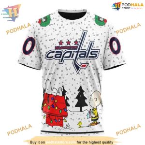 Custom Peanuts Design NHL Washington Capitals Hoodie 3D 3