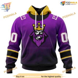 Custom Persionalized Retro Gradient Design NHL Los Angeles Kings Hoodie 3D 1