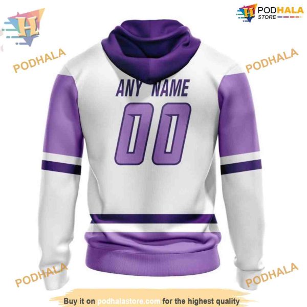 Custom Personalize 2023 Hockey Fight Cancer NHL Nashville Predators Hoodie 3D