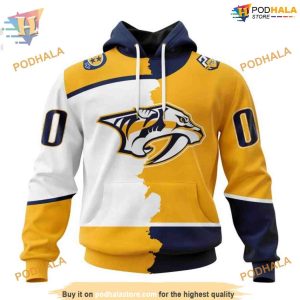 Custom Personalize 2023 Home Mix Away NHL Nashville Predators Hoodie 3D 1