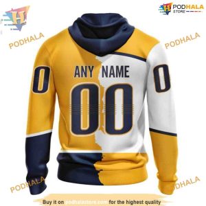 Custom Personalize 2023 Home Mix Away NHL Nashville Predators Hoodie 3D 2