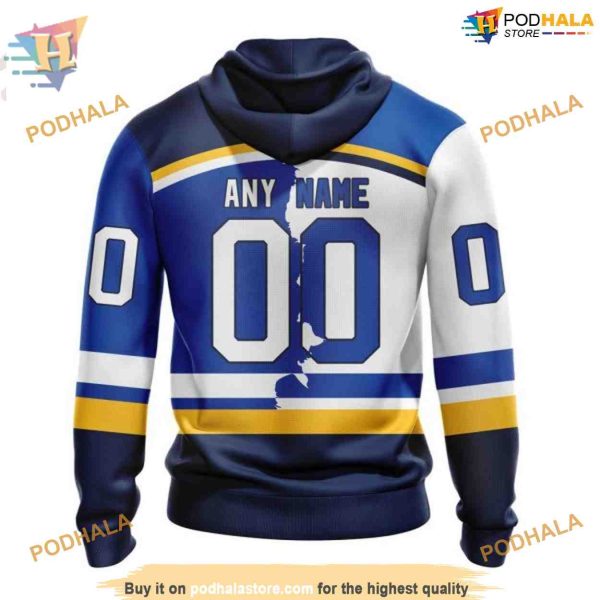 Custom Personalize 2023 Home Mix Away NHL St. Louis Blues Hoodie 3D