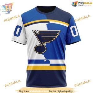 Custom Personalize 2023 Home Mix Away NHL St Louis Blues Hoodie 3D 3
