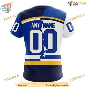 Custom Personalize 2023 Home Mix Away NHL St Louis Blues Hoodie 3D 4