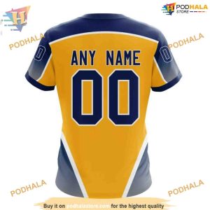 Custom Personalize New Gradient Series Concept NHL Nashville Predators Hoodie 3D 4