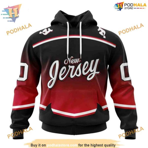 Custom Personalize New Gradient Series Concept NHL New Jersey Devils Hoodie 3D