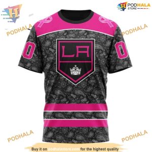Custom Pink In The Rink Fight Breast Cancer NHL Los Angeles Kings Hoodie 3D 3
