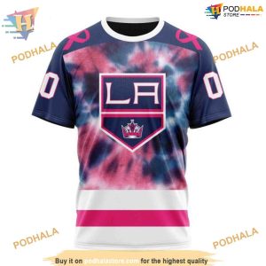 Custom Pink October Fight Breast Cancer NHL Los Angeles Kings Hoodie 3D 3