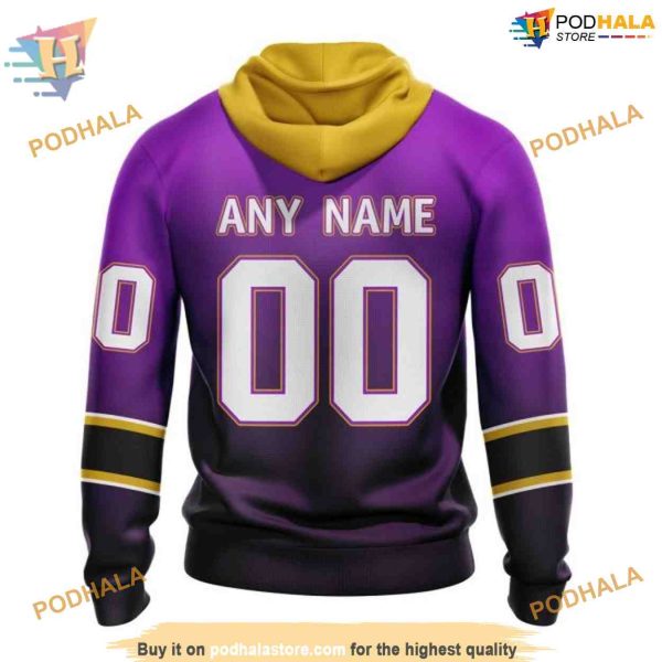 Custom Retro Gradient Design NHL Los Angeles Kings Hoodie 3D
